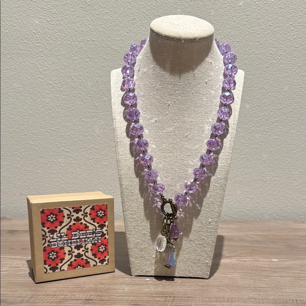 Drops of Jupiter Faceted Crystal Necklace in Amethyst